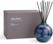 LAFCO New York Absolute Collection Reed Diffuser, Balsam Black Pepper - 15 oz - Up to 1 Year Fragrance Life - Reusable, Hand Blown Glass Vessel - Nylon Reeds - Made in The USA