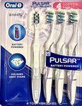 Oral B 3D White Luxe 4 Pack Pulsar Battery Powered Toothbrushes