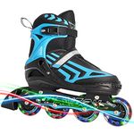 ITurnGlow Adjustable Inline Skates for Kids and Adults with Full Light Up Wheels, Outdoor Blades Roller Skates for Girls and Boys, Men and Women…