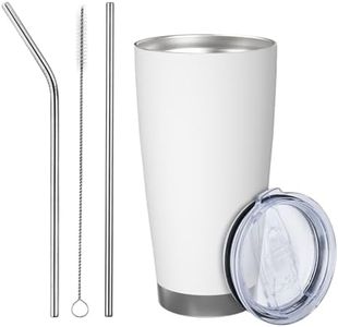 Custom Stainless Steel Tumblers Add Your Text Photo to Create Own Personalized Unique Tumbler, 20oz Travel Coffee Mug Cups with Lid and Straw, Multi Colors, 02005