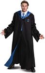 Harry Potter Robe, Deluxe Wizarding World Hogwarts House Themed Robes for Adults, Movie Quality Dress Up Costume Accessory, Black & Blue, Teen XL (14-16)