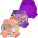 BIG ELEPHANT Baby Swim Diapers 3pcs, Reusable Adjustable Washable Waterproof Swimming Diaper for Boy's and Girl's, 2T