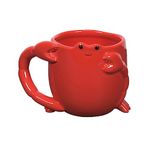 Enesco Our Name is Mud Smiling Crab Sculpted Coffee Mug, 9 Ounce, Red