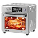 INALSA Stainless Steel Air Fryer Oven With 23 L Capacity|1700 W-16 Preset Programs |Digital Display and Touch Control| Rotisserie & Convection| 8 Accessories| Recipe Book|2 Year Warranty-Aero Smart23