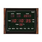 Orpat Ajanta Digital Wall Clock for Home and Offices (Red LED_15.5 x 11.6 Inch)