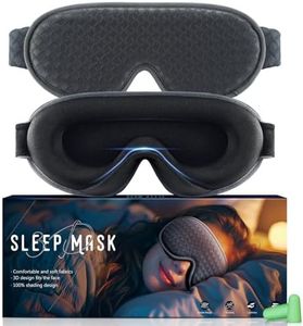 Masque de Nuit, Masque de Sommeil 3D pour un Sommeil Paisible, Ergonomique pour Hommes et Femmes, Design Elargi pour Dormir sur le Côté (Gris)
