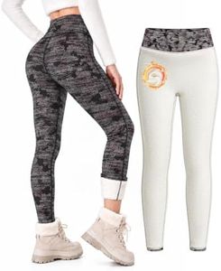 Leapstride Fleece Lined Leggings Women - No Front Seam Thermal Winter Pant