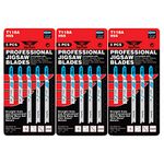 15 x TopsTools T118A Jigsaw Blades Compatible with Bosch, Dewalt, Makita, Milwaukee and Many More