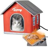 Toozey Heated Outdoor Cat House wit
