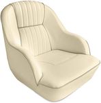 (Tan/Gray piping) - Leader Accessories Pontoon Captains Bucket Seat Boat Seat