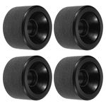 PATIKIL 65mm 78A Longboard Wheels Soft, 4 Pack Cruiser Wheels Street Wheels for Skateboards Skateboard Wheel PU Frosted, Black