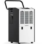 Waykar 155 Pints Large Commercial Dehumidifier with Drain Hose and Water Tank, Industrial Dehumidifier in Large Space up to 8000 Sq. Ft for Home, Basements, Whole House, Library, 5-Year Warranty