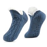 AWAVM Women Slipper Socks, Fluffy And Warm Fleece Lined Anti Slip Socks Slipper Socks for Women Men Girls Warm Socks Floor Socks for Women Soft Thick Christmas Sock