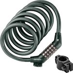 Retrospec Grizzly Plus Cable Bike Combination Lock Combo, Heavy Duty Anti Theft Bicycle Cable Lock, 6 Foot Coiled Cut Resistant Cable with 5 Digit Custom Combination and Mounting Bracket