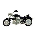 Widdop and Co. Miniature Black Speeding Racer Motorbike Novelty Collectors Clock - 9042BK