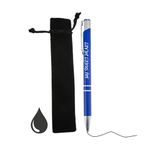 Personalize Pro Custom Ballpoint Pen | Personalised with Your Choice of Text | Pen Gifts for Men Women Student | Aluminium, Fine Point & Black Ink | Unique Present, With Black Pouch (Royal Blue)