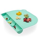 UpwardBaby Silicone Placemats for Toddlers- Suction Baby Placemat for Restaurants & Home with Food Catching Pockets-Kids Placemat for Dining Table-Washable Wipeable Nonslip BPA-Free Placemats for Kids