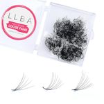 LLBA Promade Fans | Handmade Volume Eyelashes | Multi Selections From 3D To 16D | C CC D DD L M Curl | Thickness 0.03 ~ 0.1 mm | 8 - 20mm Length | Long Lasting | Easy Application (5D-0.07 D 8 mm)