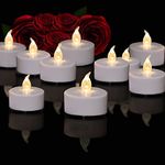 PILLOBOX Battery Operated Tea Lights Candles, 100 Pack Flameless Electric Candles LED Lamp Realistic and Bright Flickering Long Lasting 200H+ for Wedding Party Home Decoration (Warm White)