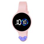 GOLDENIZE FASHION Kids 3D Waterproof Digital Round Touch Display Waterproof Watch for Stylish Kids Birthday Gift Digital Watch-(Boys Girls and Kids) (Pink)