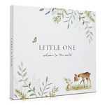 Keepsake Baby Memory Book for Boys & Girls – Timeless First 5 Year Baby Book – Gender Neutral Soft-Woodland Journal Scrapbook & Photo Album - A Milestone Book to Record Every Event from Birth to Age 5