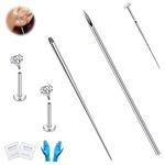 BodyAce G23 Titanium Threaded Piercing Taper, 14G 16G 18G Piercing Taper Screw in Assistant Tool, Body Piercing Stretching Kit for Nose Ear Navel Lip Eyebrow [A:16G(1.2mm)]