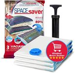 Spacesaver Space Bags Vacuum Storage Bags (Small 10 Pack) Save 80% on Storage Space - Vacuum Sealer Bags for Comforters, Blankets, Bedding, Clothing - Small Vacuum Bags for Travel - Hand Pump Included