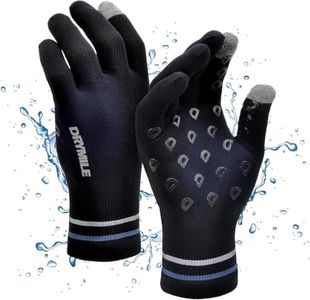 DRYMILE Hyla Waterproof Gloves - Warm Touchscreen Winter Snow Wool Blend Hand Gloves for Men & Women - Work, Hiking, Skiing, Running, Biking, Riding Glove, Ideal for Cold Weather - M, Black