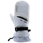 Swany Women's X-Change Sports Insulated Warm Durable Breathable Flexible Leather Winter Mittens, White, Large