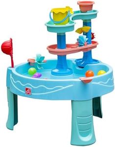 Step2 Double Spin & Showers Wasserspieltisch mit 22-teiligem Zubehörset | Garten Wasser Spieltisch für Kinder | Großer Wassertisch für Kinder