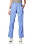 WonderWink Women's Wonderwork Pull-On Cargo Scrub Pant, Ceil Blue, Medium/Petite