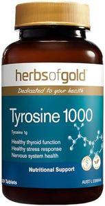 Herbs of Gold Tyrosine 1000 60 Tablets, Multicolor