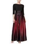 S.L. Fashions Women's Long Satin Mother of The Bride Dress with Pockets, Formal Party Gown (Petite and Regular Sizes), Fig Ombre, 12