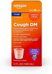 Amazon Basic Care 12 Hour Cough DM Syrup, Extended-Release Dextromethorphan, Grape Flavor Liquid Medicine, 5 fl oz (Pack of 1)