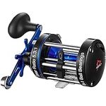 Piscifun Chaos XS Baitcasting Reel Round Reel Reinforced Metal Body Conventional Reels for Catfish, Musky, Bass, Pike, Saltwater Inshore Surf Fishing Reels (60 Right Handed)