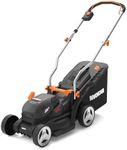 Worx WG733E 20V 33cm Cordless Brushless Lawn Mower – 4.0Ah Battery & Charger – Cut-to-Edge, 6-Position Height Adjust, 35L Grass Bag, Ideal for Small Gardens Up to 250㎡