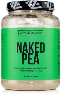 NAKED Vanilla Pea Protein Isolate from North American Farms, Only 3 Ingredients, Vanilla Vegan Protein, NSF Certified, Gluten-Free, Soy Free, GMO Free - 2LB