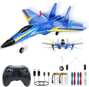 Fremego Su-27 RC Airplane,2.4GHz 2 Channel Remote Control Plane with Gyro Night Lights and 2 Batteries, Easy to Fly for Adults, Beginners and Kids Toy