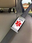 MediPal Medical Alert ID on Seatbelt Covers Shoulder Strap, w/Emergency Medical info for Autism Awareness, an Allergy ID, Seizure Alert, Diabetic ID, Dementia Product for Elderly + Medication List