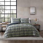 Eddie Bauer - Queen Comforter Set, Reversible Plaid Alt Down Bedding with Matching Shams, Home Decor for Colder Months, Oeko-Tex Certified (Rugged Navy, Queen)