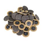 findmall 50Pcs 2 Inch Brown Quick Change Surface Prep Conditioning Discs, Coarse Grit for Cleaning, Finishing and Deburring on All Metals