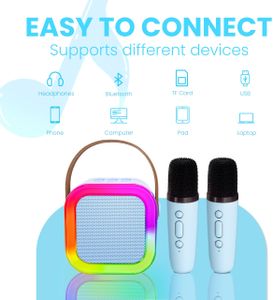Kids Bluetooth Karaoke Machine – Portable Music Player, Blue