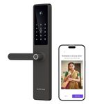 Urban Company Native Smart Door Lock Pro with Camera | 6-Way Unlock—Fingerprint, BellLink, UC App (WiFi), PIN, RFID, Key | 3-Year Warranty | Free UC Installation | 100% Data Security | Space Grey