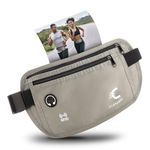 Money Belts for Travel Hidden Men and Women - RFID Blocking Travel Money Pouch Slim Passport Holder Travel Wallet