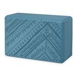 Gaiam Yoga Block - Supportive Latex-Free EVA Foam Soft Non-Slip Surface for Yoga, Pilates, Meditation (Navajo Frost) (05-64087)