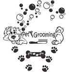 ANFRJJI Pet Grooming Salon Wall Sticker - Dog Wall Decal Vinyl Sticker for Pet Shop Window - Pup Dog Paw Prints Sticker for Children Nursery Room Pet Shop Decor - Pets Beauty Salon Grooming Toilet Dog