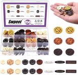 Swpeet 150Pcs Assorted Wood Wooden Buttons Set, 9 Style Mixed Vintage Wood Buttons for Crafts, Carved Wood Buttons, 2 Holes Assorted Shapes Sewing Wooden Button Art DIY Craft Supplies with Box