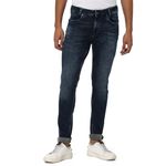 MUFTI Men's Blue Black Skinny Fit Stretch Jeans