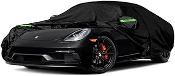 Waterproof Car Cover Replace for 1997-2024 Porsche 718 Boxster/Cayman 986/987/981, 6 Layers All Weather Full Car Covers with Zipper Door & Windproof Bands for Snow Rain Dust Hail Protection (718)