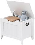 GAOMON Storage Bench with Safety Hinges, Storage Organizer, Storage Trunk, Supports 220 lb, Storage Chest for Entryway, Living Room, and Bedroom, Easy to Assemble, Modern Style, White